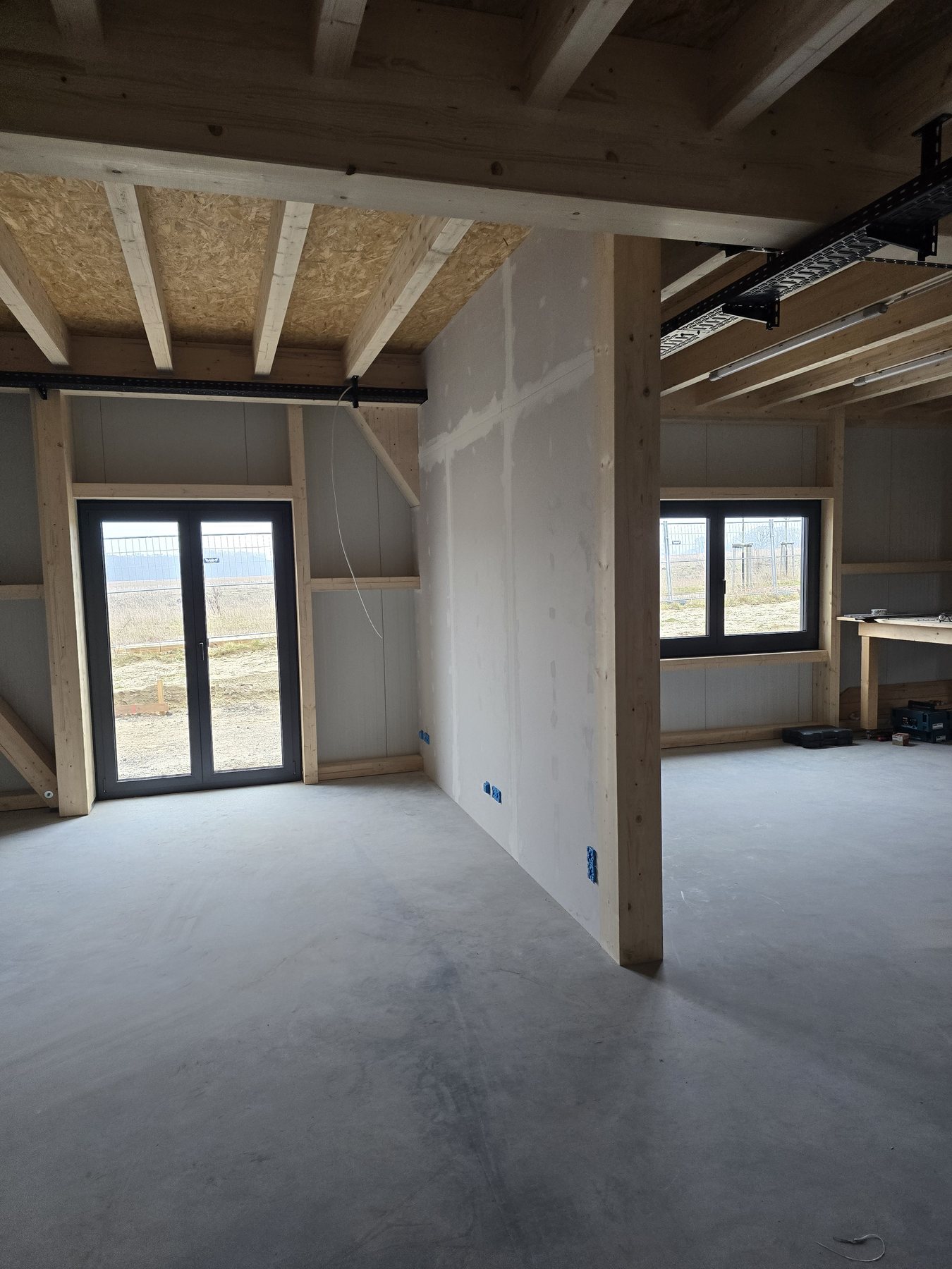 Innenwand während der Malerarbeiten in Bad Doberan