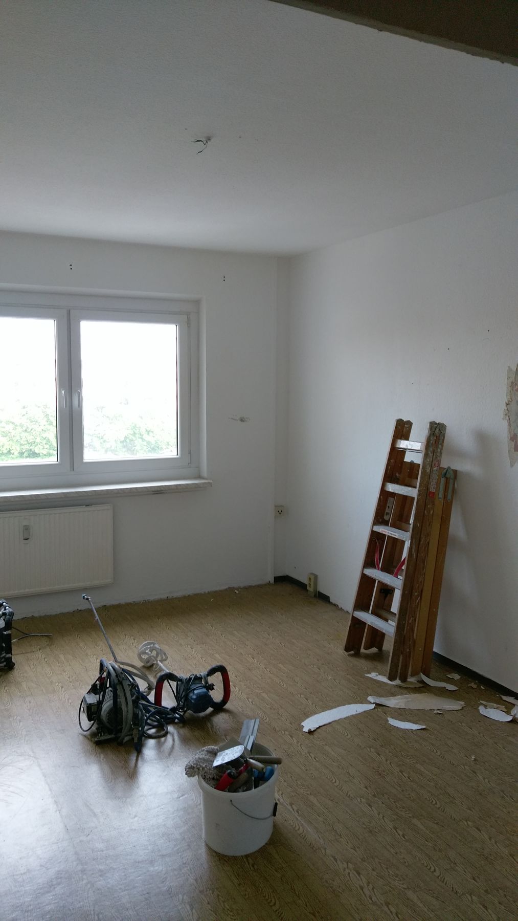 Wohnraum während der Sanierung