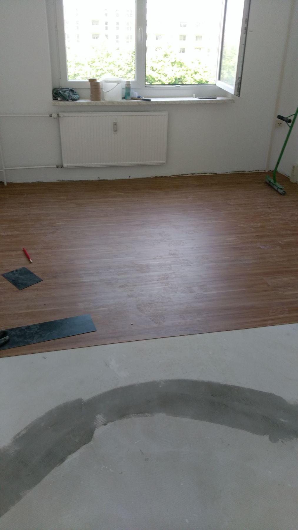 Neuer Designbelag im Wohnraum